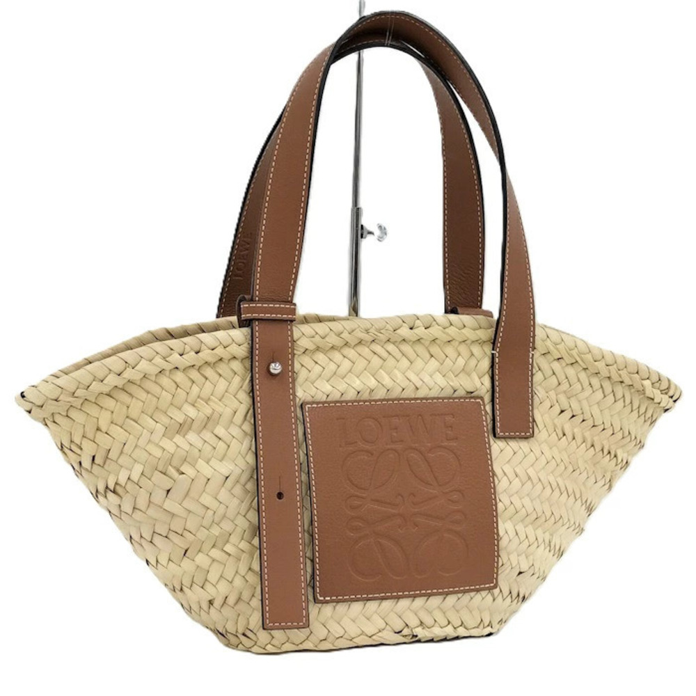 Loewe Basket Bag Straw Tan Anagram